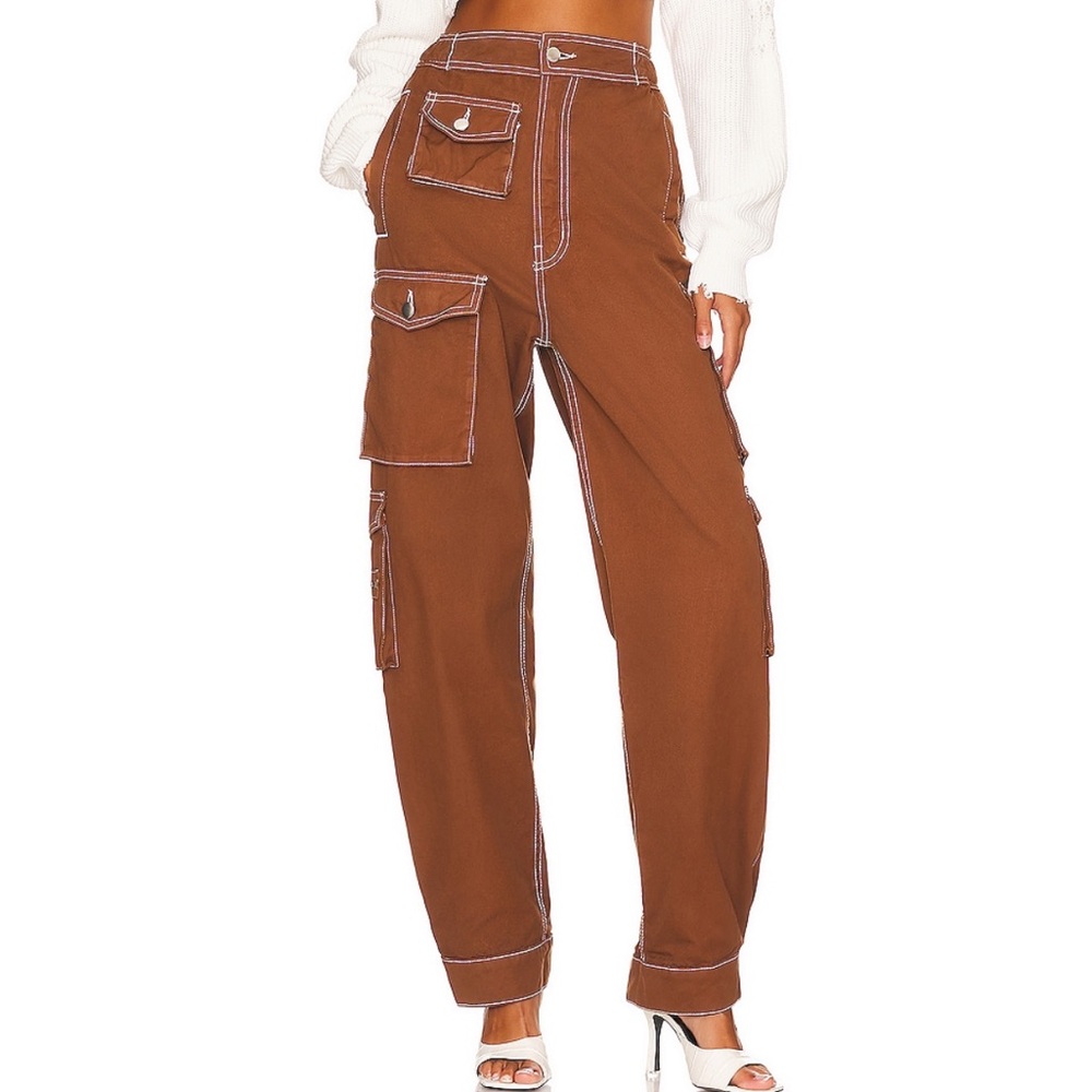 New! EB denim Cargo pants in rust new without tags